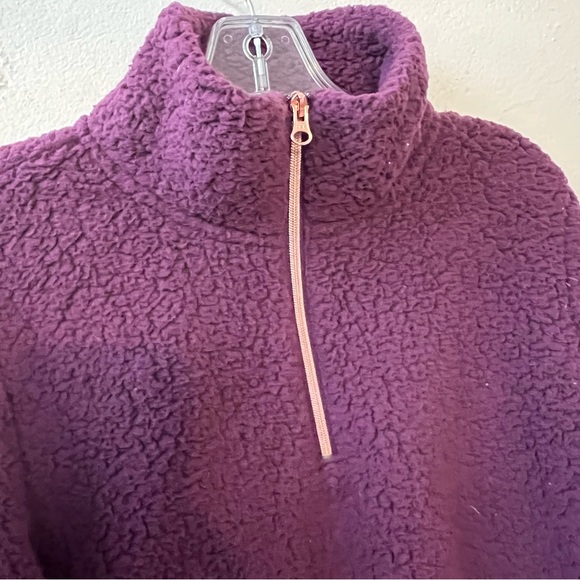 Xersion NWT Women's Fleece Long Sleeve Quarter-Zip Pullover Burgundy Size Medium - Picture 9 of 10